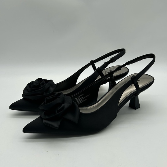 Worthington Rosie Black Slingback Heels with Rosette – Size 7.5M – Vegan – NWT - Picture 5 of 9